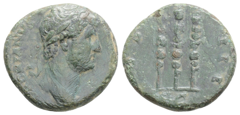 Roman Imperial, Hadrian. A.D. 117-138. AE quadrans (16 mm, 2,6 g, )