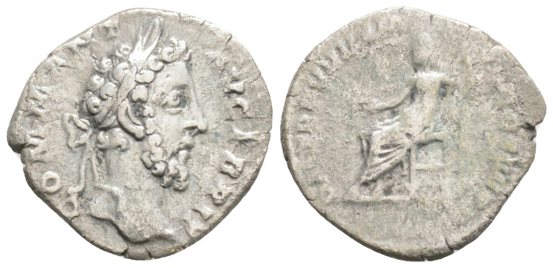 Roman Imperial
Marcus Aurelius AD 161-180. Rome. Denarius AR, 2,1 g. 18,5 mm.