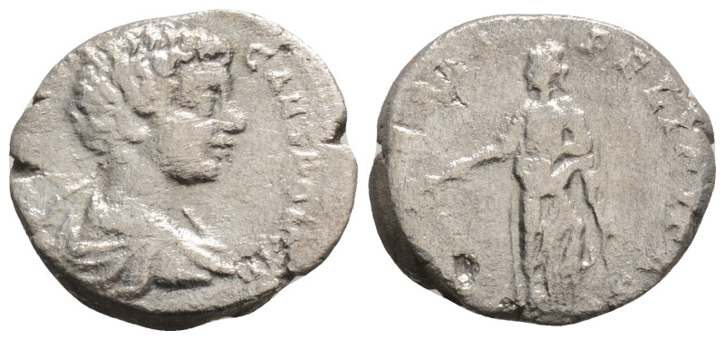 Roman Imperial
Geta as Caesar AD 197-209. Rome. Denarius AR 2,7 g. 17,3 mm.