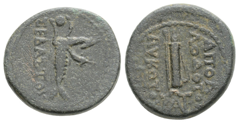 Roman Provincial
Caria. Trapezopolis. Augustus 27 BC-AD 14. Bronze Æ, 15,9 mm., ...