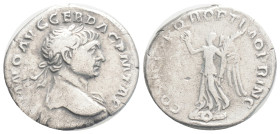 Roman Imperial Coins, Trajan. A.D. 98-117. AR denarius. Rome, A.D. 2,9 g. 19,2 mm.
