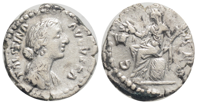 FAUSTINA II. Denario. 145-161 d.C. Roma. (Ar. 3,2 g / 19,1 mm).