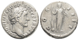 Roman Imperial
Antoninus Pius (138-161), Denarius Rome mint, 3,1 g. 17,6 mm.