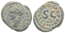 Roman Provincial
Seleucis and Pieria. Antioch. Caracalla AD 198-217. Semis Æ, 3,5 g. 12 mm.