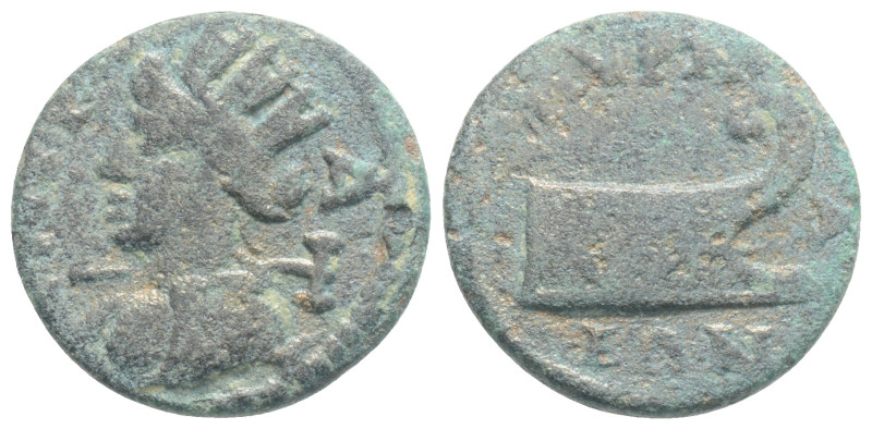 IONIA. Smyrna. Pseudo-autonomous (2nd century). Ae. Obv: СΜVΡΝΑ. 2,7 g. 12,6 mm....