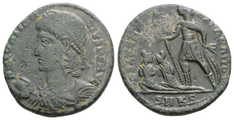 Roman Imperial
Constantius II AD 337-361. Cyzicus. Follis Æ, 3,3 g. 20,6 mm.