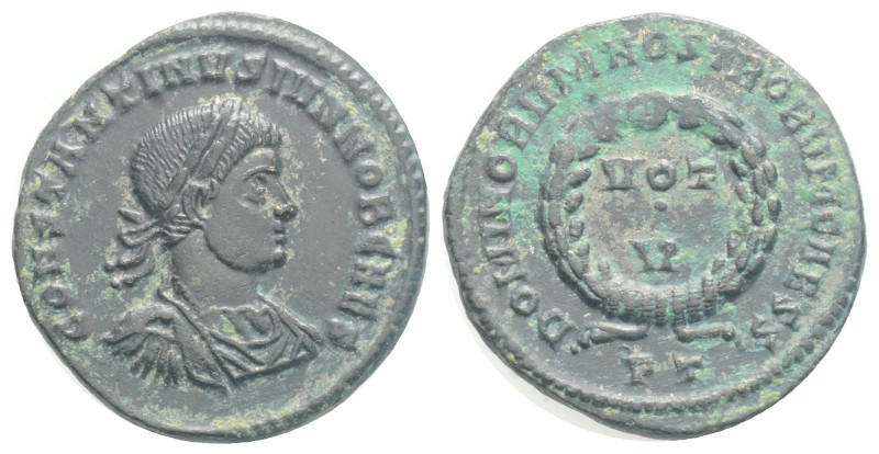 Roman Imperial, Constantine II as Caesar
Treveri, 323-324 AD. Æ nummus, 2,6 g. 1...