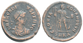 Roman Imperial
Arcadius AD 383-408. Antioch. Follis Æ, 4,1 g. 21,9 mm.