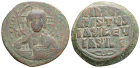 Byzantine, Time of Basil II & Constantine VIII, (976-1025 AD) AE Follis (27,8 mm, 10,7 g)