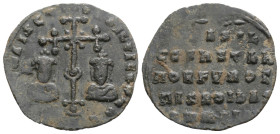 Byzantine
Basil II Bulgaroktonos, with Constantine VIII (976-1025 AD) Constantinopolis AR Miliaresion (20,3 mm, 1.2 g)