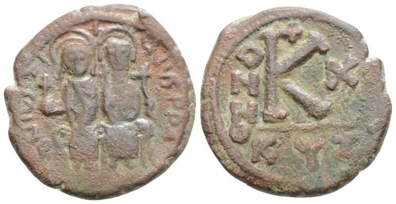 Byzantine, Justin I AD 518-527. follis Æ, 6,8 g. 24 mm.