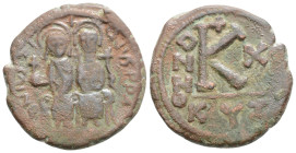 Byzantine, Justin I AD 518-527. follis Æ, 6,8 g. 24 mm.