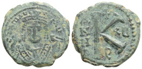 Byzantine
Maurice Tiberius, 582-682 Half Follis Antioch 593-594, Æ 21,6 mm., 5,3 g.