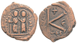 Byzantine, Justin I AD 518-527. follis Æ, 5,5 g. 18,3 mm.