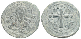 Byzantine Anonymous Attributed to Nicephorus III Botaniates (1078-1081 AD) Constantinople AE Follis (25,2 mm, 3,4 g)