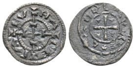 Medieval Silver coins, obol 0,45 g. 12,6 mm.