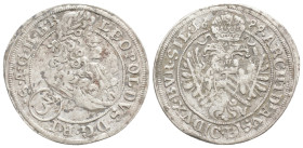 World Coins Austria. Brieg. Leopold I AD 1657-1705. 1696. 3 Kreuzer AR, 1,5 g. 21,9 mm.
