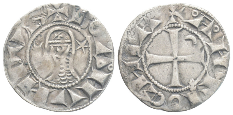 Medieval Crusaders, Antioch, Bohémond III (1163-1201 AD) AR Denier (19,7 mm, 0.9...