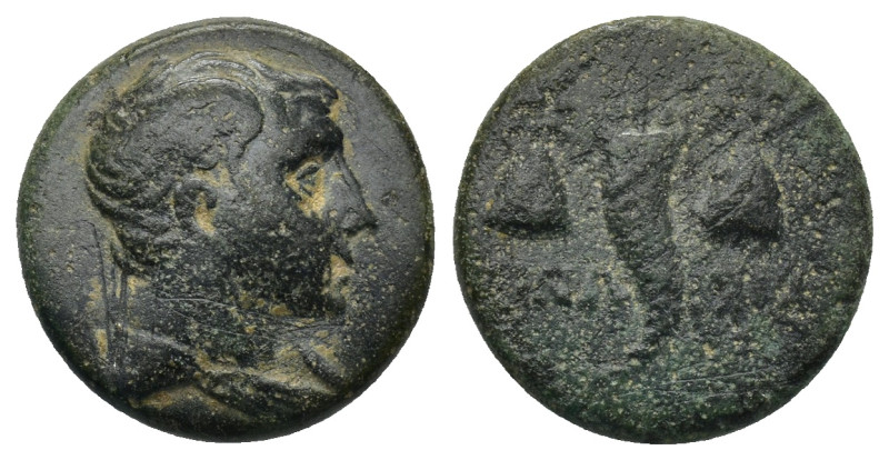 PAPHLAGONIA, Sinope. Circa 120-100 BC. Æ (16mm, 4.08 g). Draped and winged bust ...