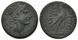 SYRIA, SELEUKID KINGS. Antiochos IV Epiphanes. 175-164 B.C. Æ (21mm, 8.18 g). Antioch on the Orontes mint. Radiate and diademed head of Antiochos IV r...