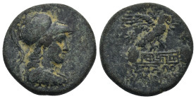 Phrygia, Apameia AE (9.2 Gr. 22mm.) 
Bust of Athena to right, wearing crested Corinthian helmet 
Rev. Eagle, with stars above and flanking, alighting ...