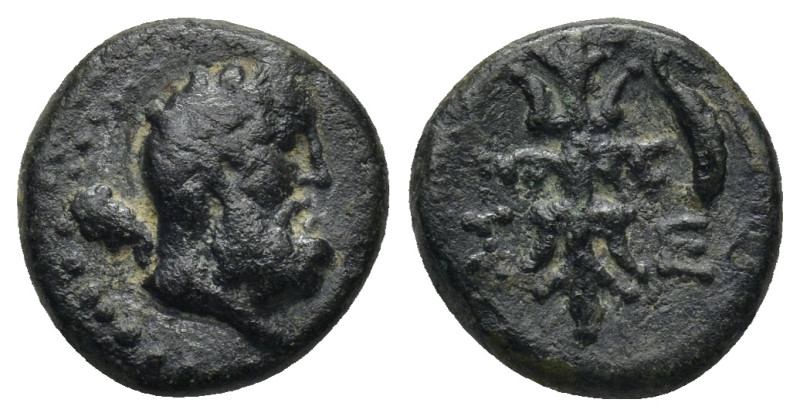 PISIDIA. Selge. 2nd-1st century BC. Ae (13mm, 2.65 g). Laureate bust of Herakles...