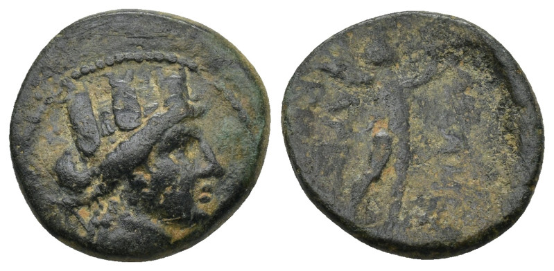 Phrygia, Apameia. Civic issue. 133-48 B.C. AE (18mm, 4.07 g) Bust of Tyche right...