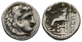 Kingdom of Macedon, Philip III Arrhidaios AR Drachm. (17mm, 3.77 g) Struck under Philoxenos, in the name and types of Alexander III. Uncertain mint in...