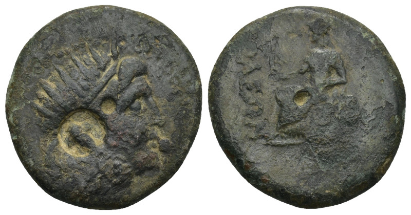 CILICIA. Soloi. Ae (Circa 100-30 BC) AE (23mm, 9.08 g) Obv: Radiate head Helios ...