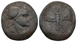 PAPHLAGONIA, Sinope. 100-85 BC. AE (21mm, 8.46 g). Helmeted head of Ares / ΣΙΝΩ - ΠΗΣ Sword in sheath.