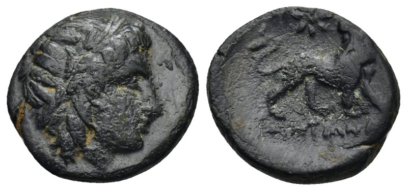 IONIA. Miletos. Circa 313/2-290 BC. AE (Bronze, 18mm, 3.63 g). Laureate head of ...