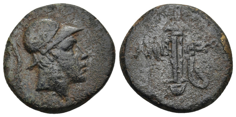 PONTUS, Amisos. Circa 100-85 BC. Æ (22mm, 7.87 g). Helmeted head of Ares right /...