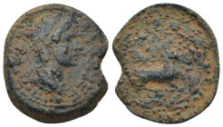 KINGS OF COMMAGENE. Antiochos IV (38-72). Ae. (23mm, 7.18 g) Obv: ΒΑΣΙ ΜΕΓ ΑΝΤΙΟΧΟΣ ΕΠΙ. Diademed head right. Rev: KOMMAΓHNΩN. Capricorn right; below,...
