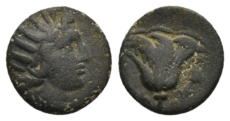 Islands off Caria, Rhodos. Rhodes. Early 2nd century B.C. AE (11mm, 1.0 g). Radi...