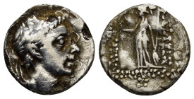 Kings of Cappadocia. Ariobarzanes II Philopator AR Drachm. (15mm, 3.75 g) Eusebeia-Mazaka. Diademed head right. Rev: Athena Nikephoros standing left.