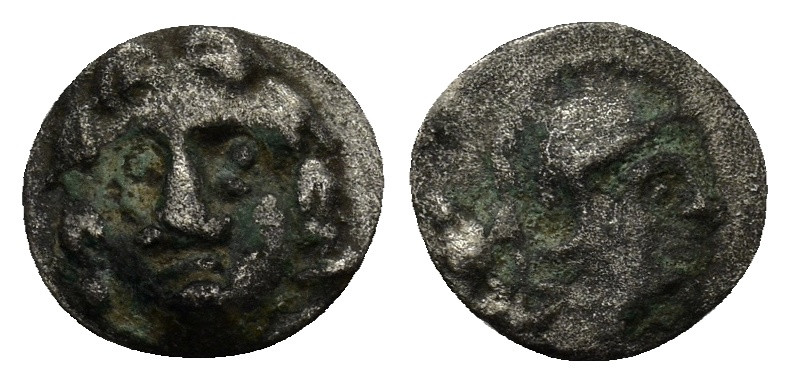 PISIDIA, Selge (Circa 350-300 BC) AR Obol (10mm, 0.56 g) Obv: Facing gorgoneion....