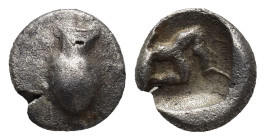 PAMPHYLIA, Aspendos (Circa 465-430 BC.) AR Obol. (8mm, 0.88 g) Obv: Vase. Rev: Triskeles within incuse square.