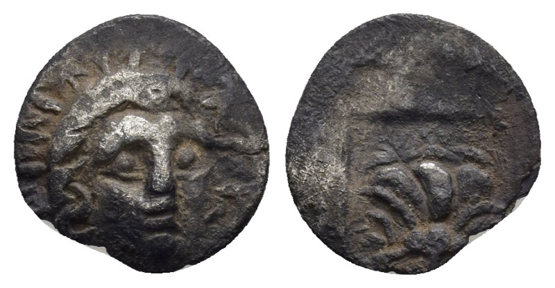 ISLANDS off CARIA, Rhodos. Rhodes . Circa 125-88 BC. AR Diobol (12mm, 0.88 g) Ra...