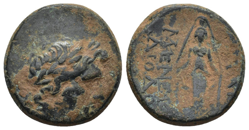 PHRYGIA. Apameia. (Circa100-50 BC). AE. (7.24 Gr. 20mm.) 
Laureate head of Zeus,...