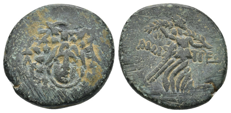 Paphlagonia. Amastris circa 85-65 BC. Bronze AE. (7.2 Gr. 22mm.) 
 Aegis with Go...