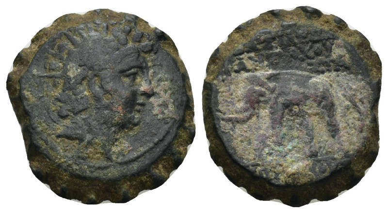 Seleukid Kingdom. Antiochos VI Dionysos. 144-142 B.C. Serrate AE (20mm, 7.12 g)....