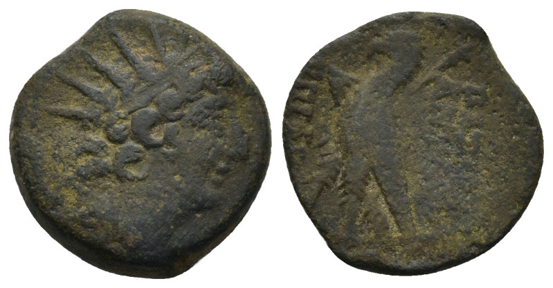 Seleukid Empire, Antiochos VIII Epiphanes Æ (17mm, 4.76 g). Antioch on the Oront...