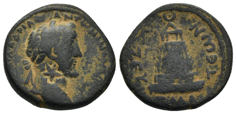 Syria, Commagene. Zeugma. Antoninus Pius. A.D. 138-161. AE (21mm, 8.85 g). ΑΥΤΟ ...