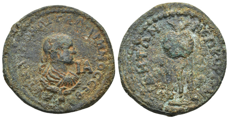 PAMPHYLIA. Side. Gallienus (253-268). Ae (29mm, 15.93 g). Obv: AVT KAI ΠO ΛI ΓAΛ...