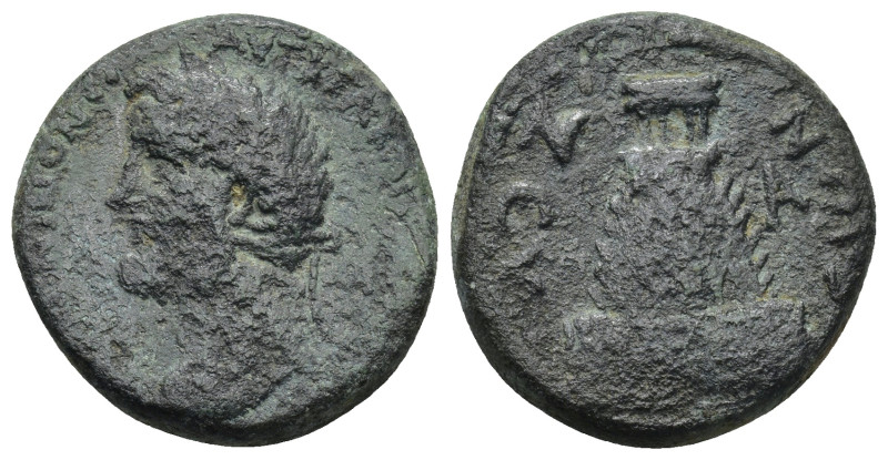 COMMAGENE , Zeugma. Antoninus Pius. AD 138-161. Æ (22mm, 10.6 g). Laureate head ...