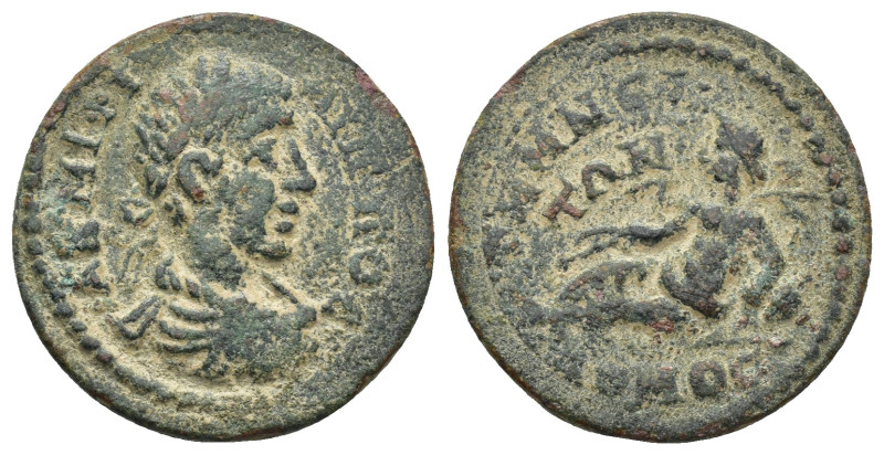 Aiolis. Temnos. Philip II AD 247-249. (5.24 Gr. 22mm.)
Laureate, draped and cuir...