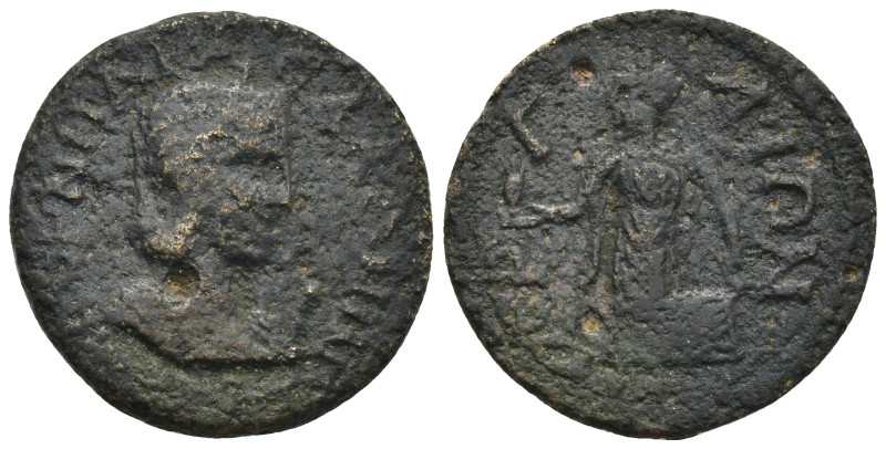 Salonina, AE 30 of Perga, Pamphylia. AD 253-268. (29mm, 14.88 g). KOΡNHΛIA CAΛΩN...