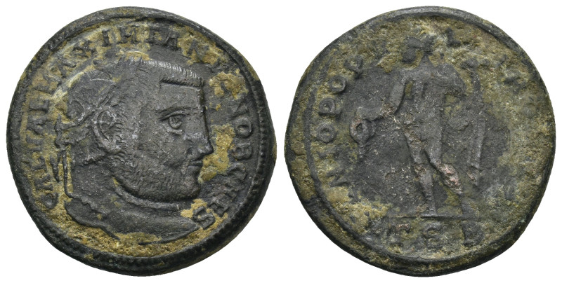 Maximianus Herculius (285-310) AE-Follis, (27mm, 10,83 g). Thessalonica, 300-301...