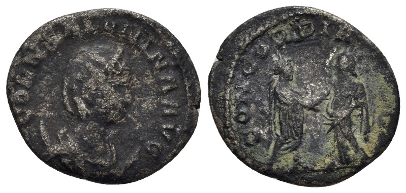 Salonina. Silvered AE Antoninianus (20mm, 2.82 g), Samosata, c. 257 AD. Obv. COR...