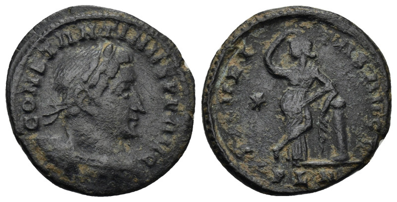 Constantine I Æ Follis. (22mm, 4.0 g) London, AD 312-3. CONSTANTINVS P AVG, laur...